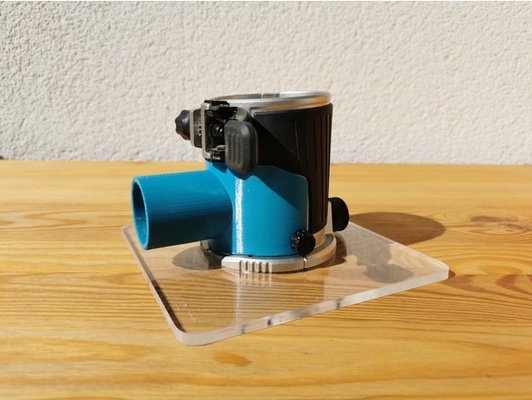 makita rt0700 poeira extrator 35mm by d4v adaptador mangueira vácuo 3d print model - Mito3D