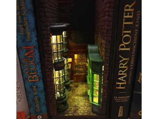 book nook diagon alley harry potter by lk 1206 booknook diagonally diy harrypotter model 3d print model - Mito3D