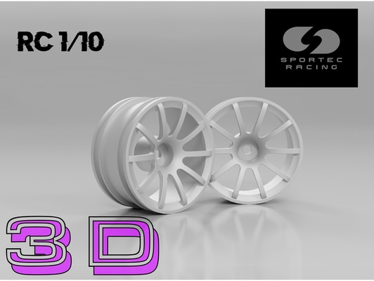 rc rim 1 10 sportec mono by giube1996 3d modeling printer printing car wheel wheels 3d print model - Mito3D
