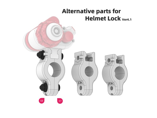 helmet lock alternative parts by wuguigui bicycle bike cipher fix fixture 3d print model - Mito3D