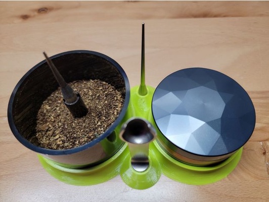 old head pordebowl stand bcg by skunkw3rks abv brilliant cut dry herb vape grinder tc scoop stir tool 3d print model - Mito3D
