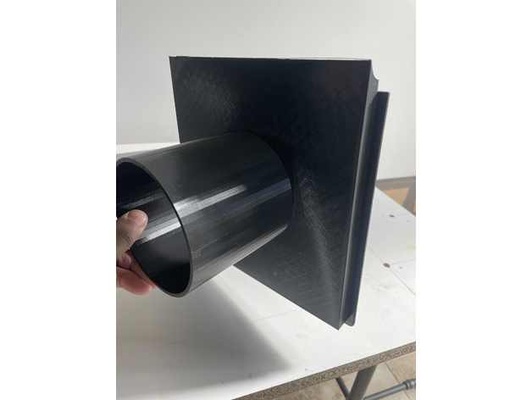 ventilación manguera adaptador panel slide in mascota puerta by fabricante respiradero 3d print model - Mito3D