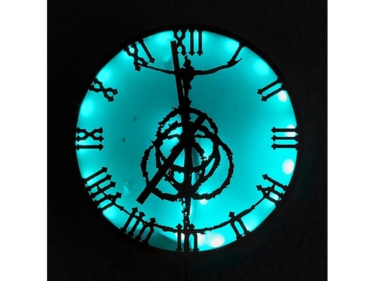 mão anel relógio by mariposa relógio parede 3d print model - Mito3D