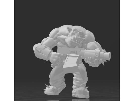 brutal scrapper schütze by tango gaming mutant oger opr ork post apocalyptic scifi wargaming 3d print model - Mito3D