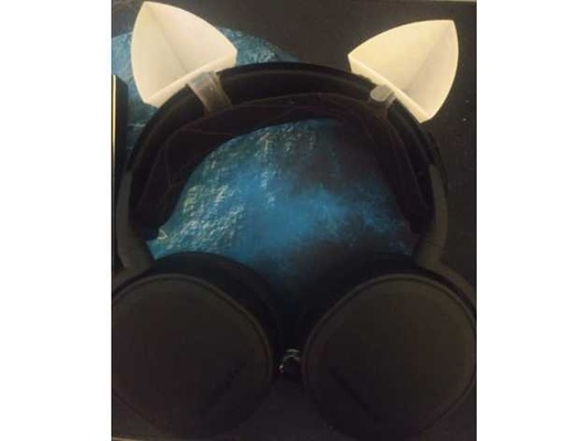 generic headphone kat ears by jdjoswald arcticcat cat headphones neko skateboarding 3d print model - Mito3D
