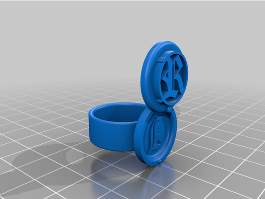 bague secret by robin stosh compartiment 3d print model - Mito3D