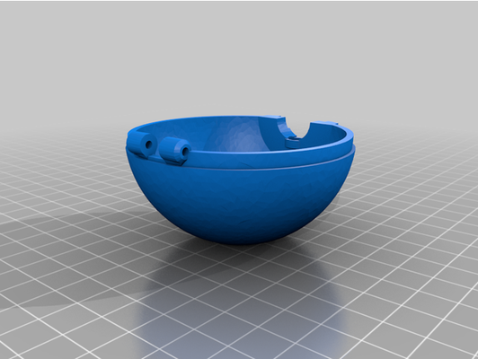 pokebola magnético buracos by 3dsnowdrifter fácil impressão pokémon 3d print model - Mito3D