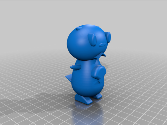 oshawott pokémon modelo by woofers209 3d print model - Mito3D