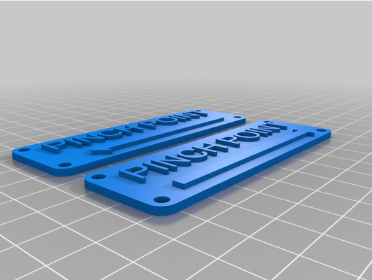 pinch point machine label by samthelightmaster 3d print model - Mito3D
