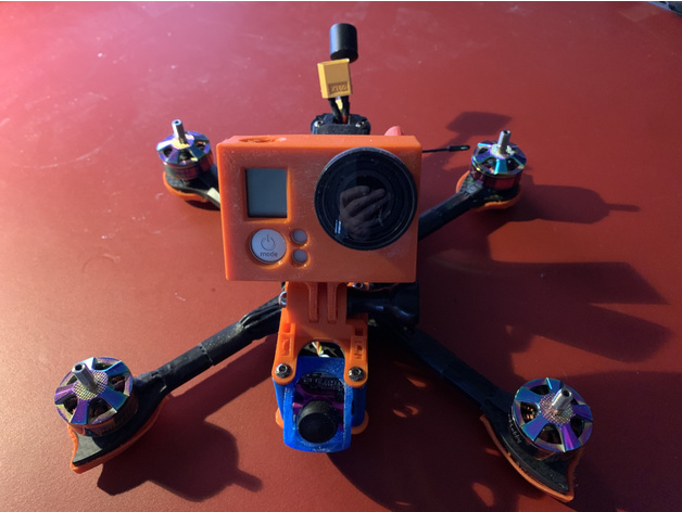 gopro kahraman 3 tpu binmek by çiğ köpekbalığı fpv kamera 3D print model - Mito3D