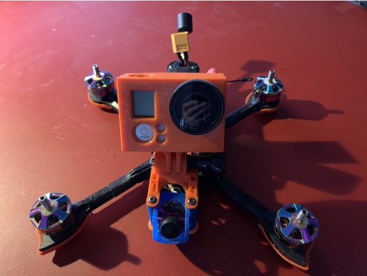 gopro kahraman 3 tpu binmek by çiğ köpekbalığı fpv kamera 3d print model - Mito3D