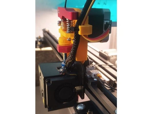 amélioré souple filament extrudeuse as directdrive ender 5 pro cable hold by w3d créateur 3d print model - Mito3D