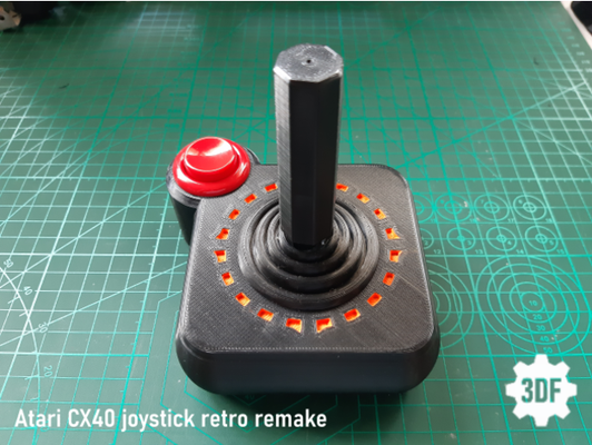 atari cx10 cx40 retro joystick remake arcade parts by 3dfreeman 3d print model - Mito3D