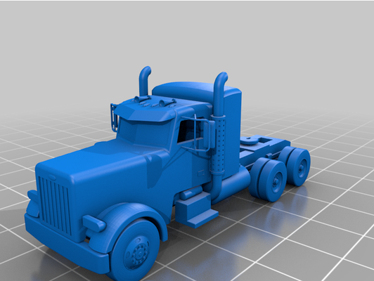 jefe flota durmiente corto ho v2 0 by chris vale pena modelo trenes peterbilt camión 3d print model - Mito3D