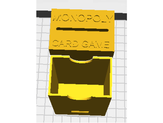 monopolio affare scatola by jkkid101 gioco tavolo carta titolare supporto conservazione 3d print model - Mito3D
