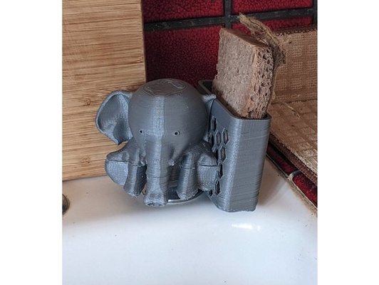 automatico sapone dispenser by wineandofstem bagno lavastoviglie schermo elefante cucina lifehack simplehuman spugna titolare supporto 3d print model - Mito3D