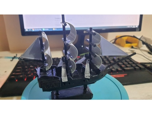 sailing ship by huso44 pirate sailboat 3d print model - Mito3D