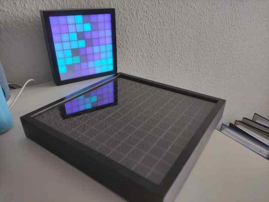12x12 pixel matrix frame wemos d1 mini by hailerflo1 ambient gameframe knowledge stone led light lightstrip wled ws2812b 3d print model - Mito3D