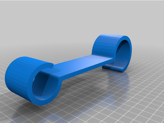 cpap tube titulaire soutien rail lit by aurktman 3d print model - Mito3D