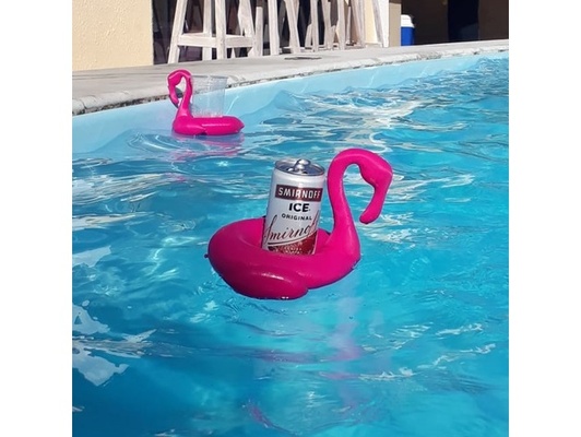 can holder inflatable flamingo by tucss party pool 3d print model - Mito3D