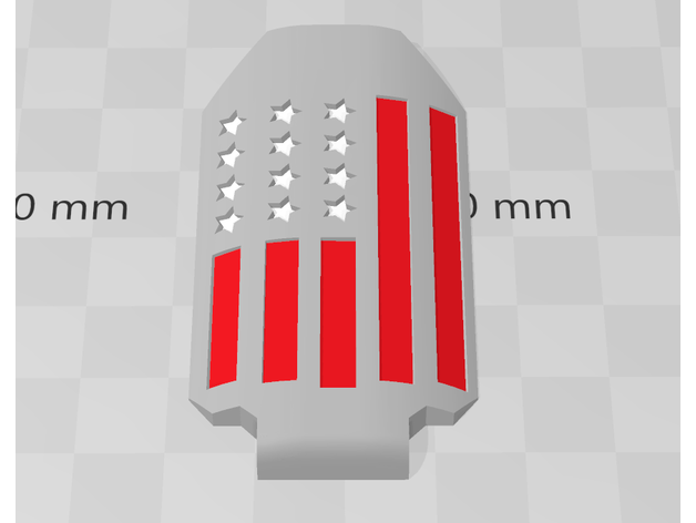 ombra presa bilancia uniti d'america by corite americano bandiera foregrip impugnature verticale 3D print model - Mito3D