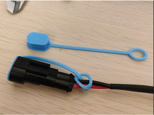 étanche connecteur prise courant 2x câbles télécharger imprimables by bido1996 casquette faston joint tappo 3d print model - Mito3D
