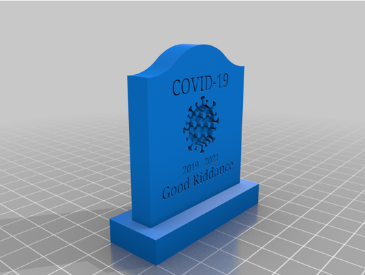 covid 19 lapide by mindonhiatus 3d print model - Mito3D