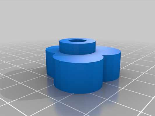 3 point knob 1 4 -20 nut by truko101 3d print model - Mito3D