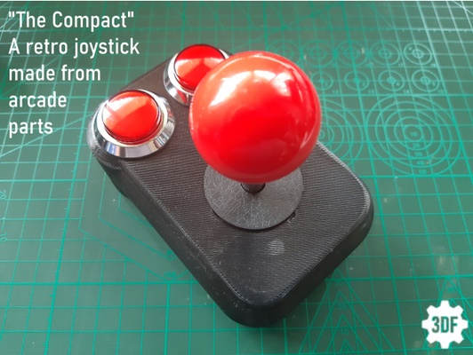 compact retro joystick arcade parts by 3dfreeman 3d print model - Mito3D