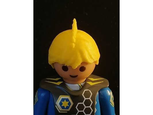 playmobil crested hair by playmo creator crest playmobile 3d print model - Mito3D