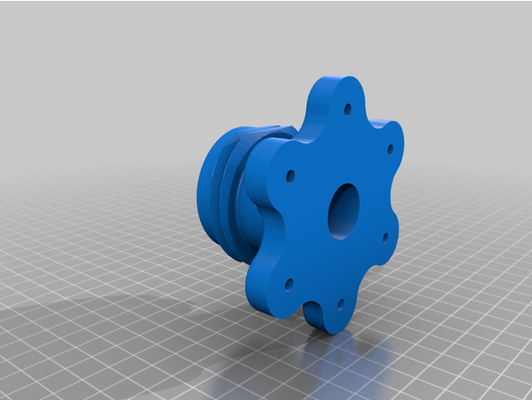 70mm dfgt adapter dsub removeable wheel by bacon8tor 3d print model - Mito3D