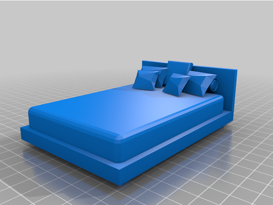barbie bed by 3dallaround 3d print model - Mito3D