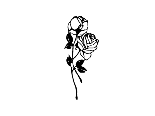 2d roses by ghos7ar 2dart art mur belle noir décor décoration décoratif facile impression to fleur fleurs cœur valentines journée accueil maison l'amour rose valentin saint cadeaux cintre monter 3d print model - Mito3D