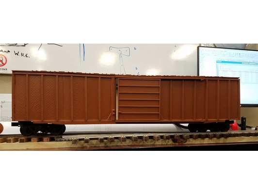 50ft steel boxcar f-scale standard gauge by trotfox 120 garden railway model railroad trains 3d print model - Mito3D