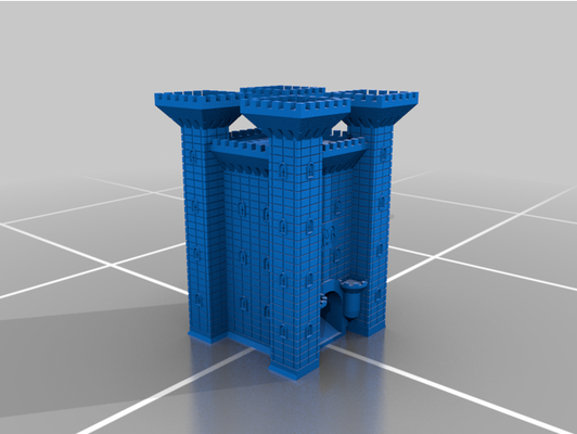 dados torre by sirnewhallian castelo dnd masmorras dragões medieval tampo mesa jogos 3d print model - Mito3D