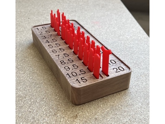 fillet gauge organizer by piotrchr measure measurement device tool 3d print model - Mito3D