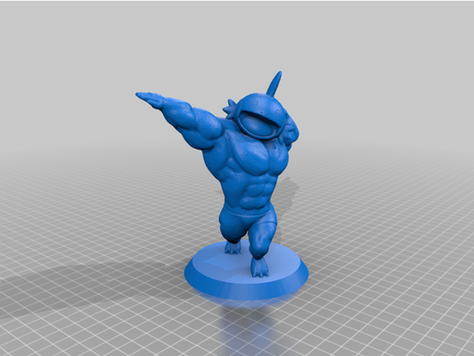 rocoso mudkip by cuandogeekscraft 3d print model - Mito3D