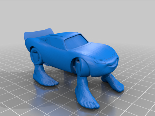 lightning mcfeet by thebrickbrain car feet foot horror leg legs mcqueen 3d print model - Mito3D