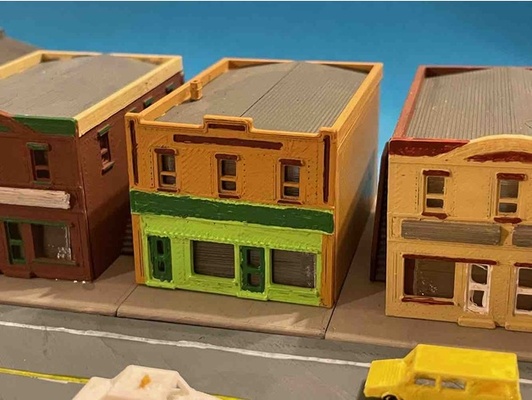 kasaba bina us 1 dükkan z scale by bonnerbiber çocuk kulübü model demiryolu tren trenler n ölçek manzara arazi 3d print model - Mito3D