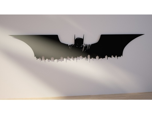 cuadro batman by said3de batarang logo 3d print model - Mito3D