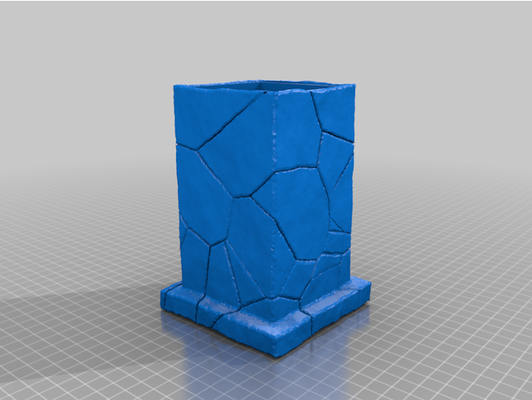 roto roca pilar by clari 3dprinting casa planta maceta 3d print model - Mito3D