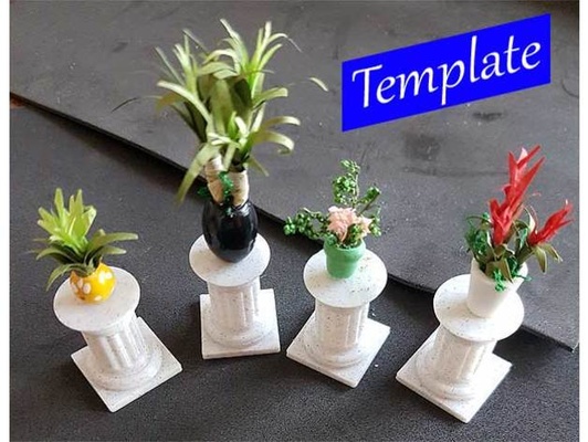 romano pilar plantas by clari 3dprintable arquitectura decorativo casa planta maceta 3d print model - Mito3D