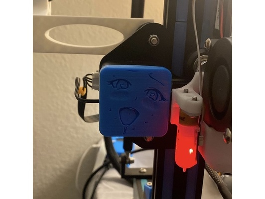 ender 3 ahegao x axis cover by wangobango anime ender3 pro 3d print model - Mito3D