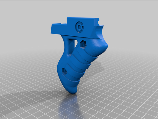 airsoft fore grip adapter by davincifun 3d print model - Mito3D