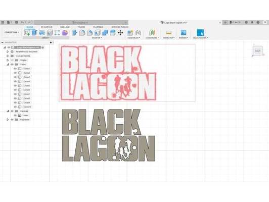 noir lagune logo by 6pri1b anime modèle 3d print model - Mito3D