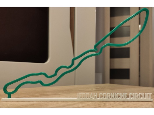 jeddah corniche circuit saudi arabia formula 1 race track 2022 season by updesky formula1 racetrack 3d print model - Mito3D