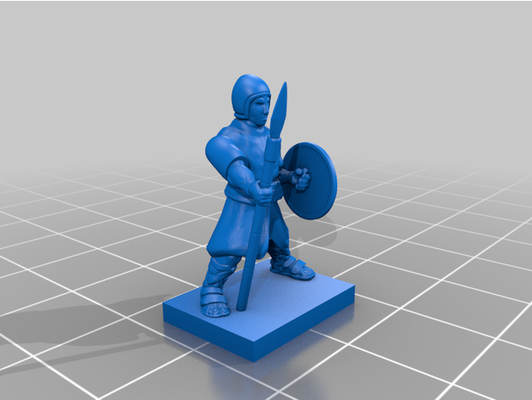 punico guerre spagnolo luce fanteria by tipo lunedi 20mm 25mm barbaro celtico storico giavellotto schermagliatore spada spadaccino spadaccini tavolo giochi wargaming 3d print model - Mito3D