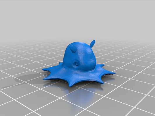 flapjack octopus by dinoking27 cephalopod deep sea fish 3d print model - Mito3D
