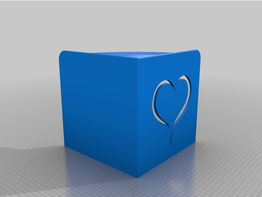 köşe kalp raf 10in x 10 in by arnetttin 3d print model - Mito3D