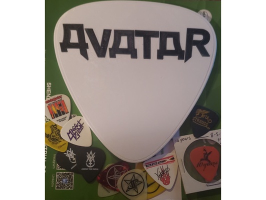 avatar logo jumbo guitar pick by 1awesomeguy guitarpick 3d print model - Mito3D